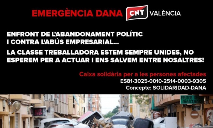 Caja solidaria con las damnificadas por la DANA en València