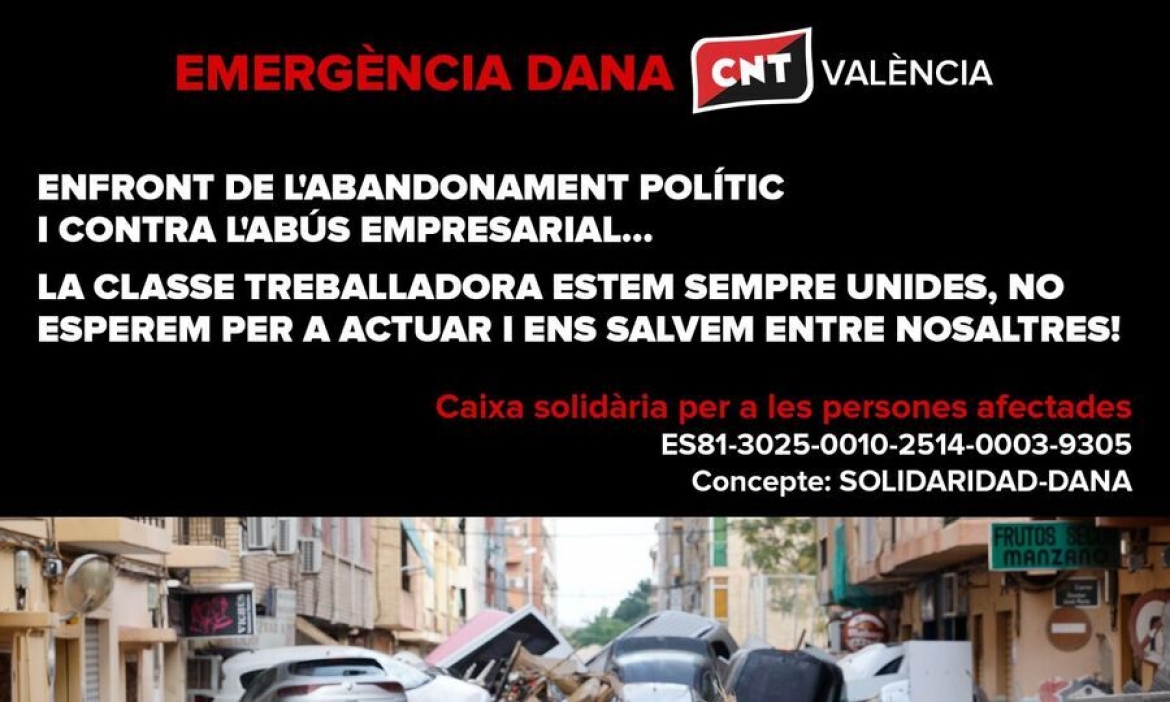 Caja solidaria con las damnificadas por la DANA en València