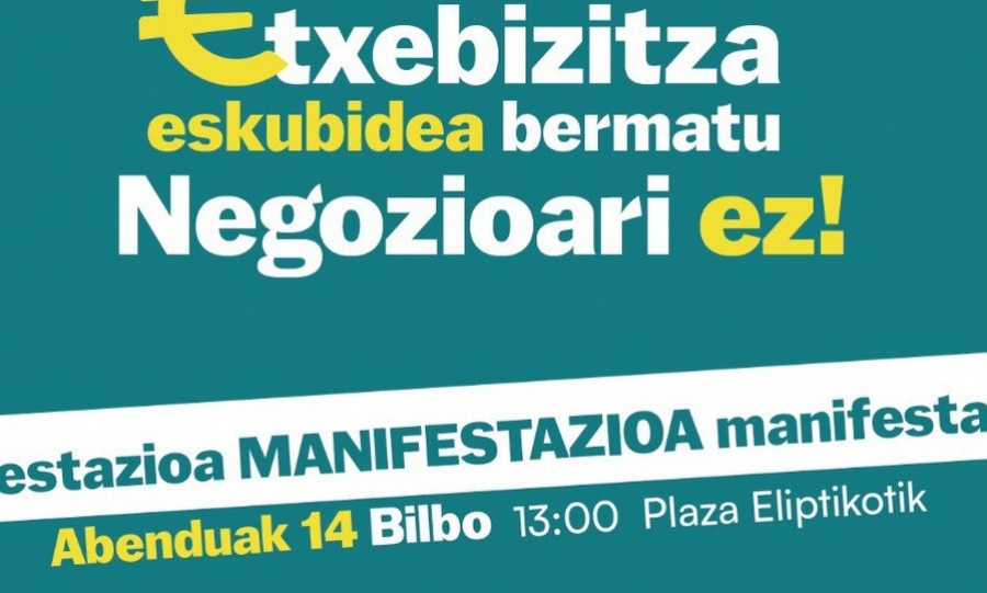 Etxebizitza eskubidea bermatu, negozioari ez!